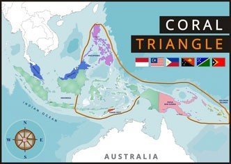 Map of Coral triangle